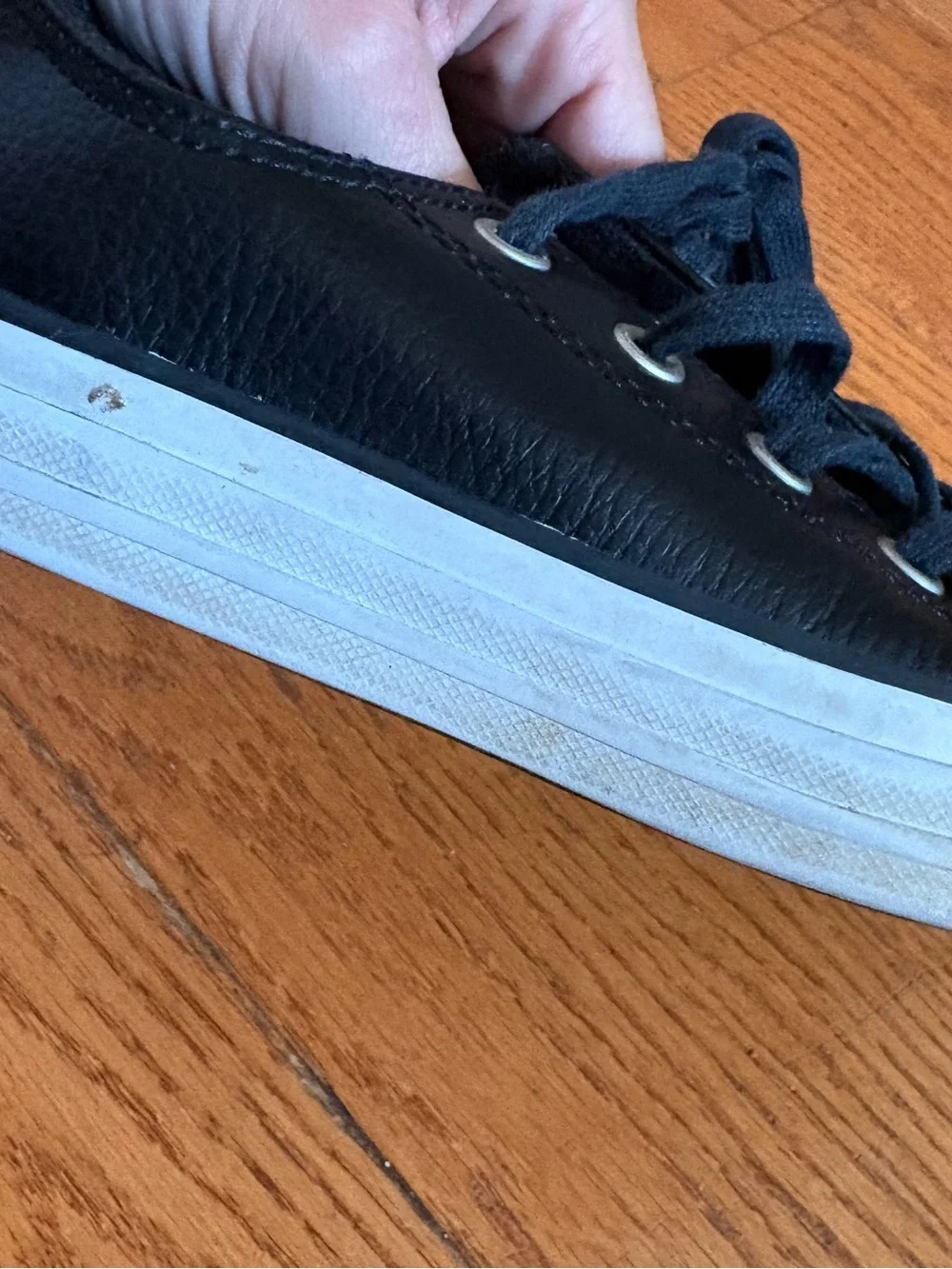Converse All Star Low Top Black Leather Sneakers Toddler Kids Size 13